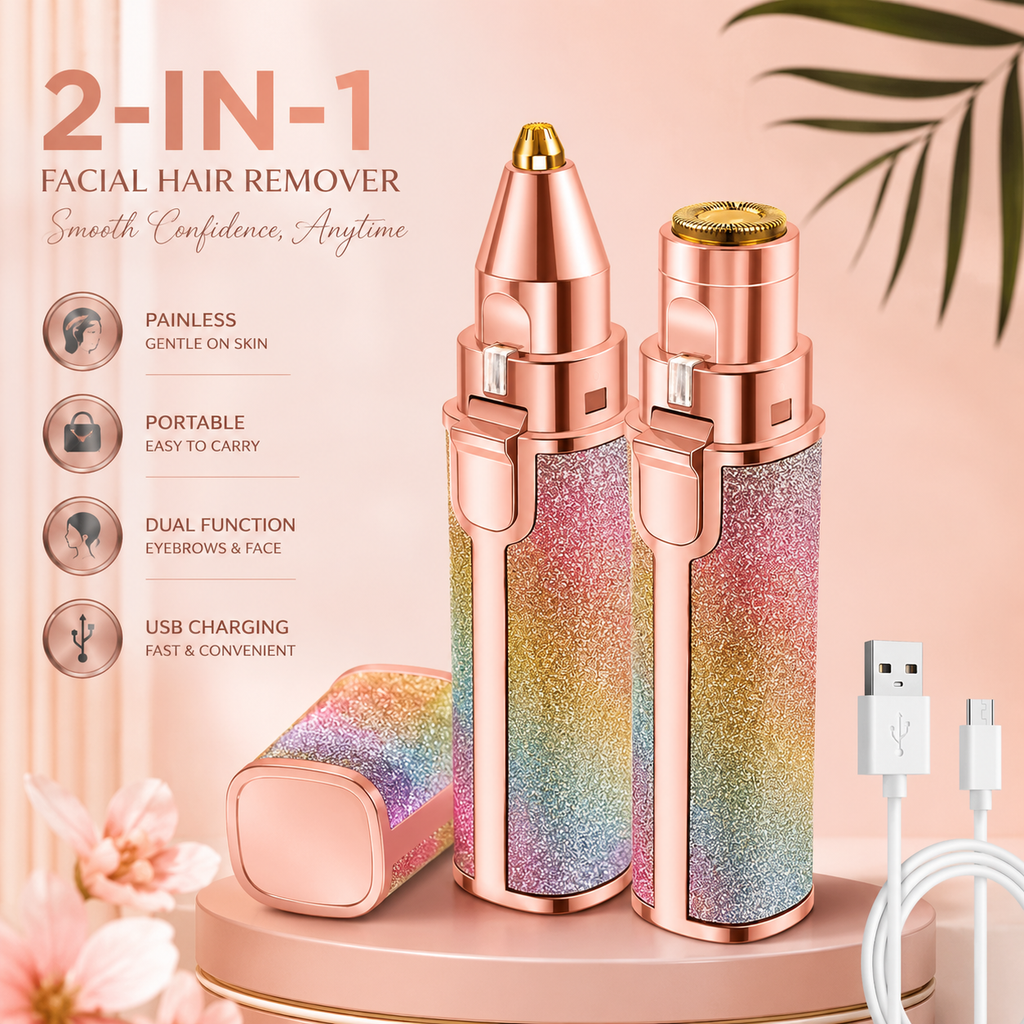 2-in-1 Women's Facial Hair Remover & Eyebrow Trimmer