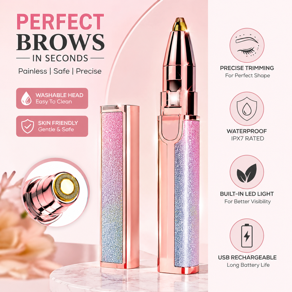 2-in-1 Women's Facial Hair Remover & Eyebrow Trimmer