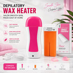 3-in-1 Depilatory Roll-On Wax Heater Machine – Portable Wax Warmer Kit | Hair Removal