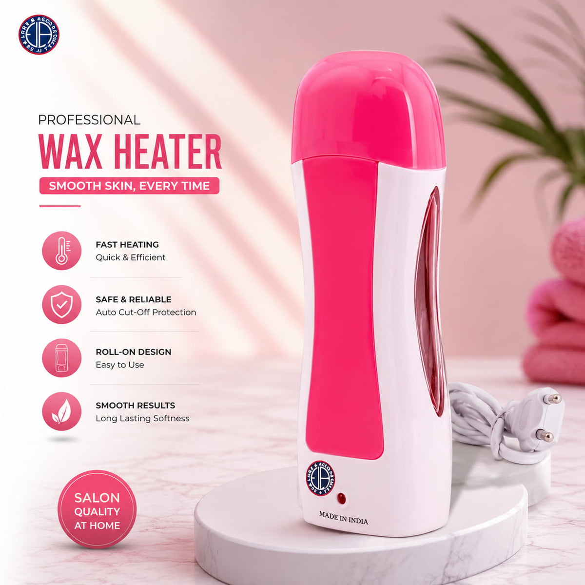 3-in-1 Depilatory Roll-On Wax Heater Machine – Portable Wax Warmer Kit | Hair Removal