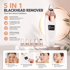 5 in 1 Rechargeable Blackhead Remover Vacuum | USB Electric Pore Cleaner