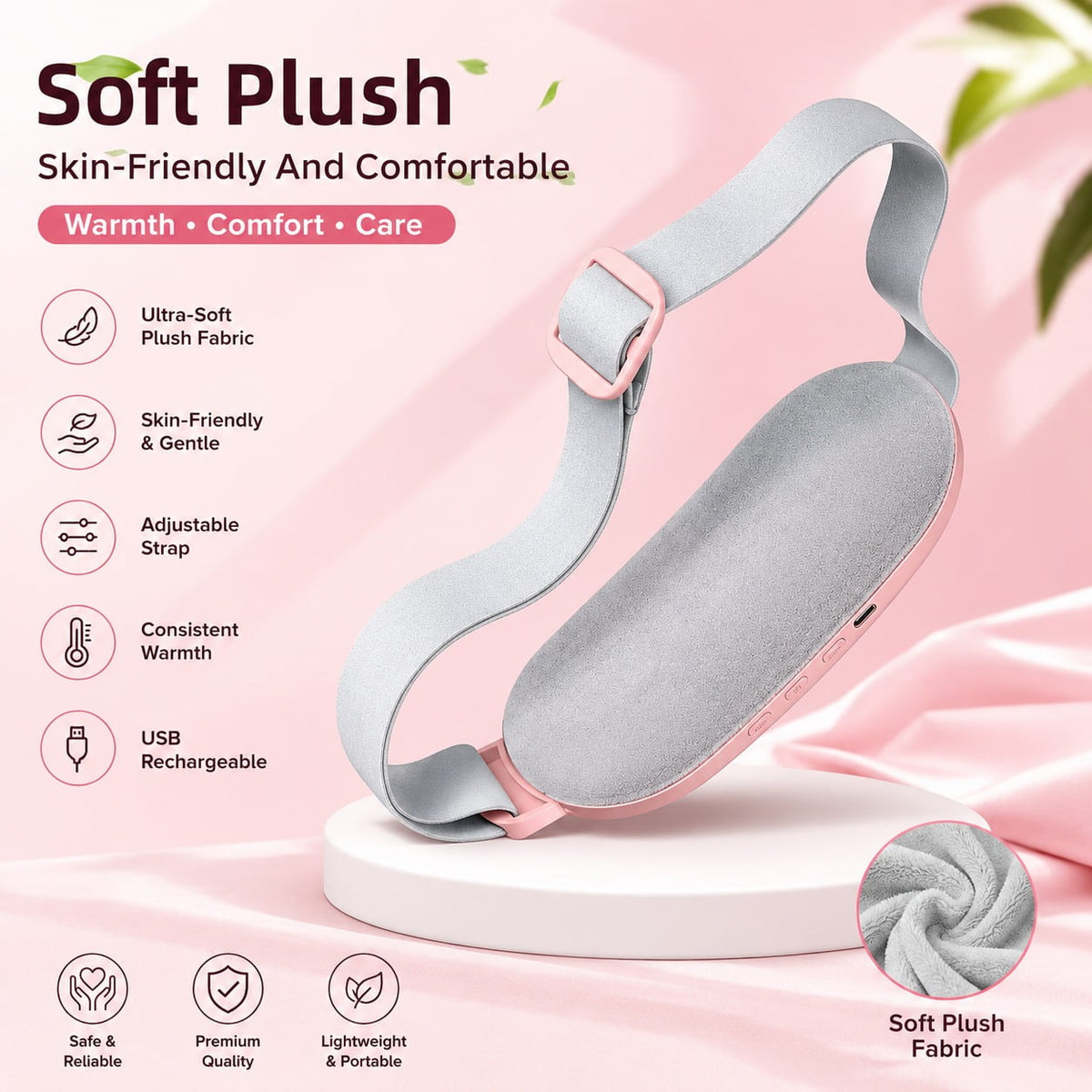 Period Cramp Belt – Heating and Pain Relief Support Belt